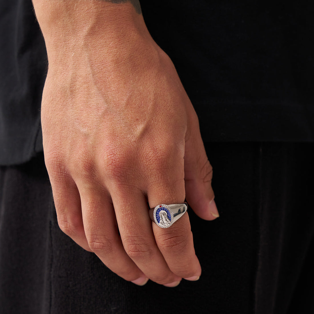 enamel-virgin-mary-signet-ring-silver