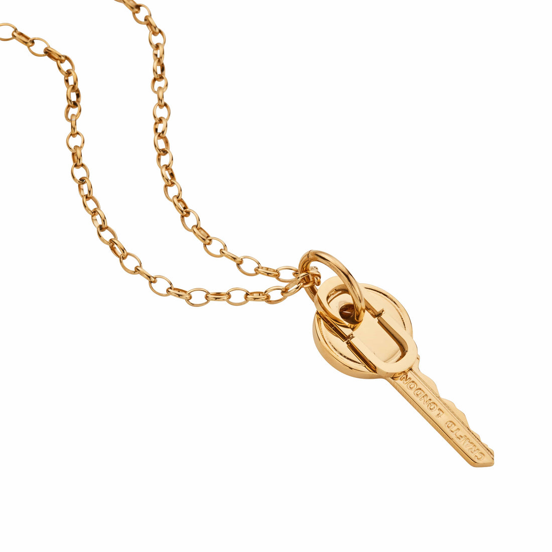 Men's Gold Key Pendant Necklace