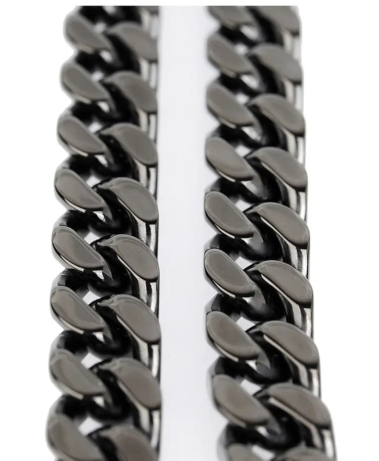 12mm Black Cuban Link Chain-3-Mixxchains