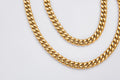 8mm Gold Miami Cuban Link Chain for Men MIXX CHAINS